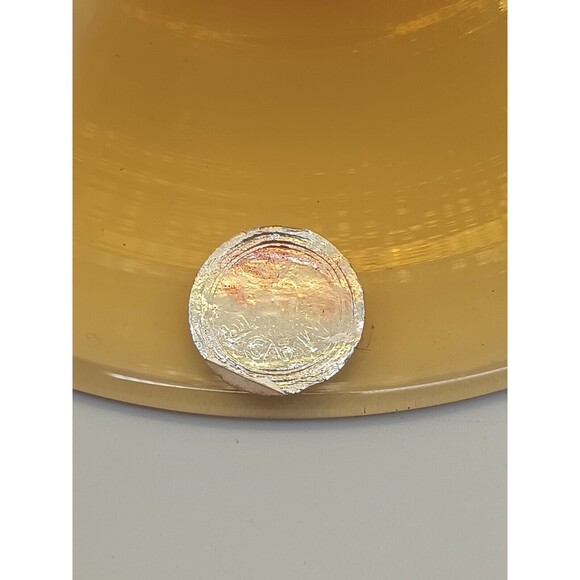 Empoli Amber Optic Compote Dish MCM Autumn Harvest Gold Italy Hand Blown - Picture 8 of 8